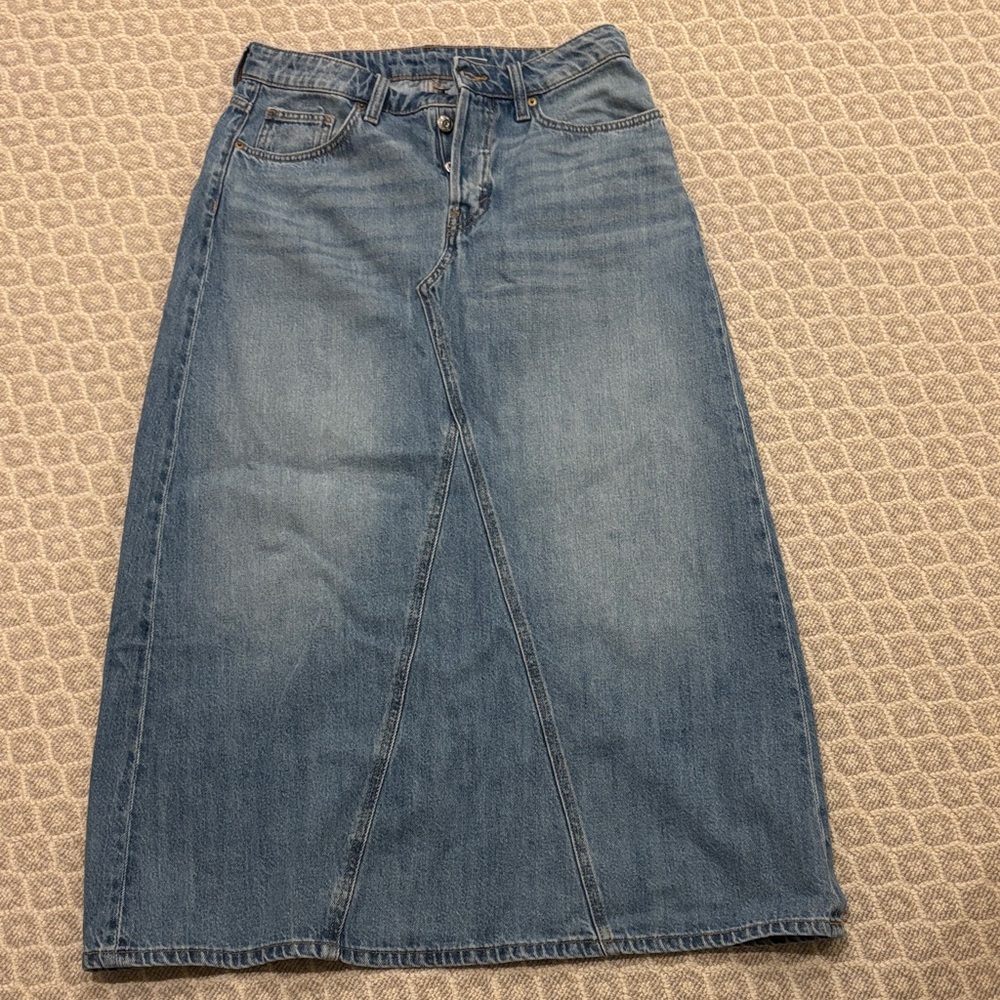 H&M Blue Denim Maxi Skirt